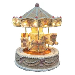 Kerstdorp>Kerstdorp draaimolen 13x13x16cm