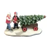 Kerstdorp>Kerstdorp kinderen met kerstboom