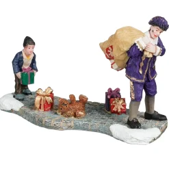 Luville Kerstdorp>Kerstdorp Piet verliest cadeaus 13x6x10cm