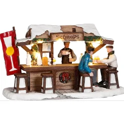 Luville Kerstdorp>Kerstdorp Schnaps kraam 16x7x9cm