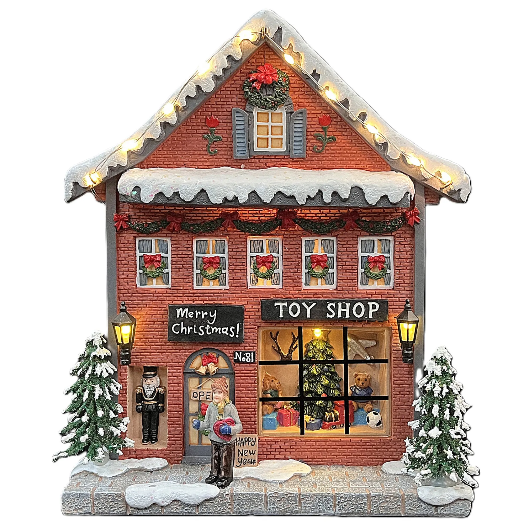 Kerstdorp>Kerstdorp speelgoedwinkel 18x8x22cm