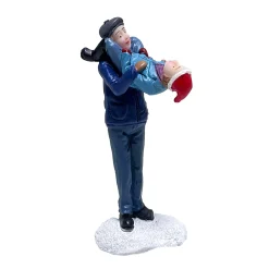 Kerstdorp>Kerstdorp vader met zoon