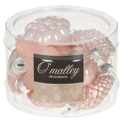 O'malley Kerstdecoratie|Kerstballen>Kersthanger mix 12st. roze