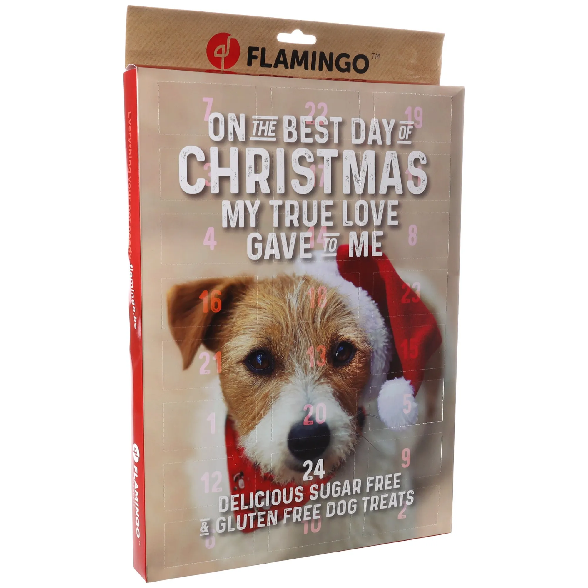 Flamingo Hondensnacks>Kerstkalender Chick'n snack hond 24st.