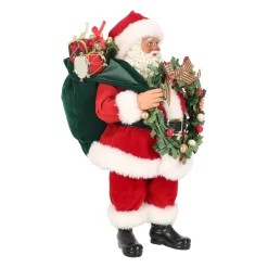 Kerstdecoratie>Kerstman 28 cm krans