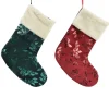 Decoris Kerstdecoratie>Kerstsok hangend groen rood 29 cm