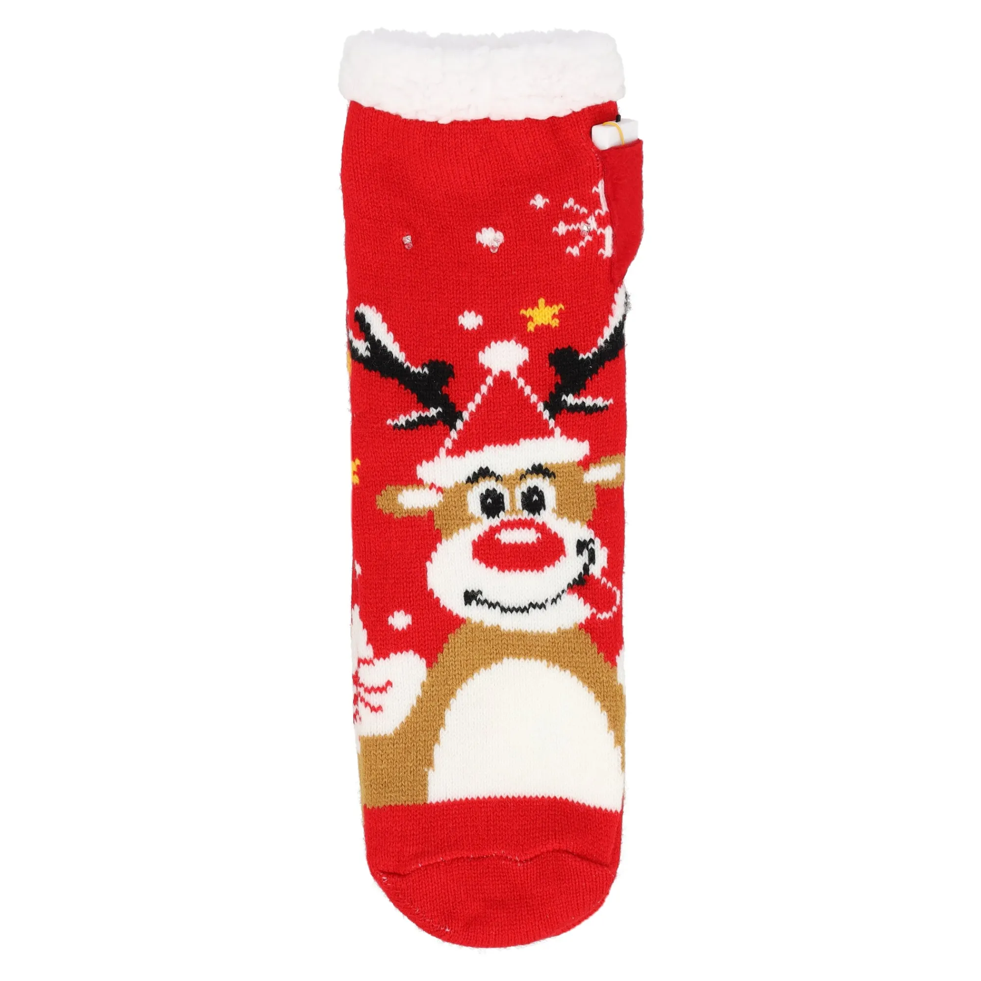 Kerstkleding>Kerstsok led rood