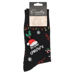 O'malley Kerstkleding>Kerstsok Merry zwart 39-43