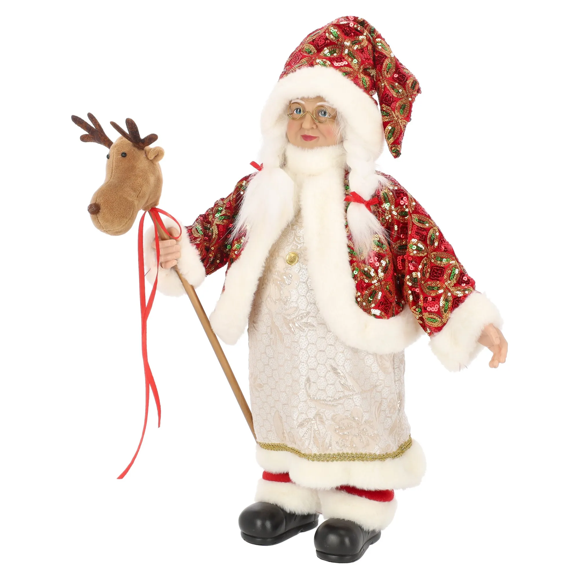 O'malley Kerstdecoratie>Kerstvrouw 60 cm classic santa