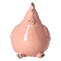 Pasen|Woondecoratie>Kip keramiek 15 cm antiek roze