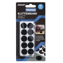 Westham Handgereedschap>Klittenband plak rondjes 20st zwart