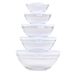 Alpina Opbergen>Kommenset glas 10st. met deksel