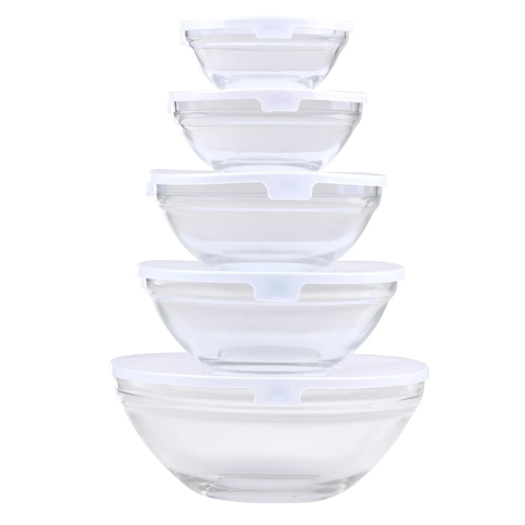 Alpina Opbergen>Kommenset glas 10st. met deksel