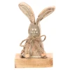 O'malley Pasen>Konijn bloemen hout 17cm