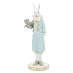 O'malley Pasen|Woondecoratie>Konijn staand blauw 30cm