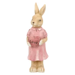 Van Cranenbroek Pasen>Konijn staand hart roze 20cm