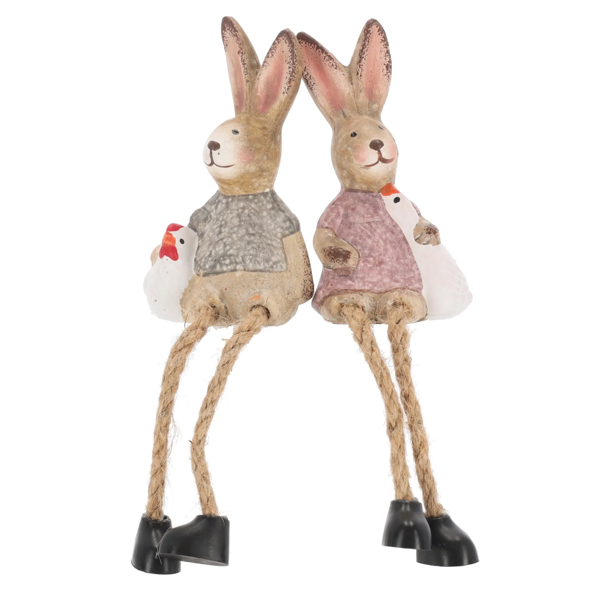 Van Cranenbroek Pasen>Konijn zittend 11cm 2 assorti