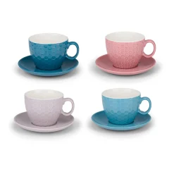 Alpina Koken & Tafelen>Kop+schotelset cappuccino 8-delig assorti