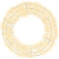 O'malley Kerstdecoratie|Kerstverlichting>Krans draad plat 38cm 480LED-ww