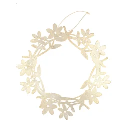 Woondecoratie>Krans metaal 30 cm gold wash