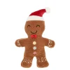 Kerstdecoratie>Kussen 45 x 31 cm gingerman bruin