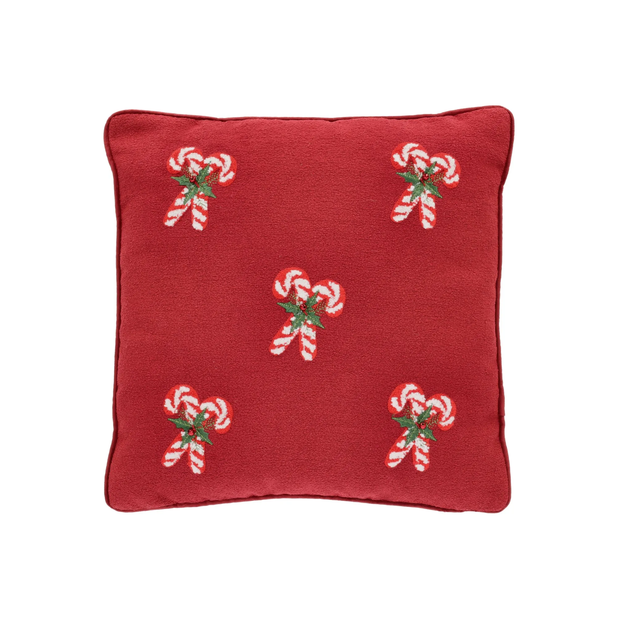 O'malley Kerstdecoratie>Kussen candycane rood 45 x 45 cm