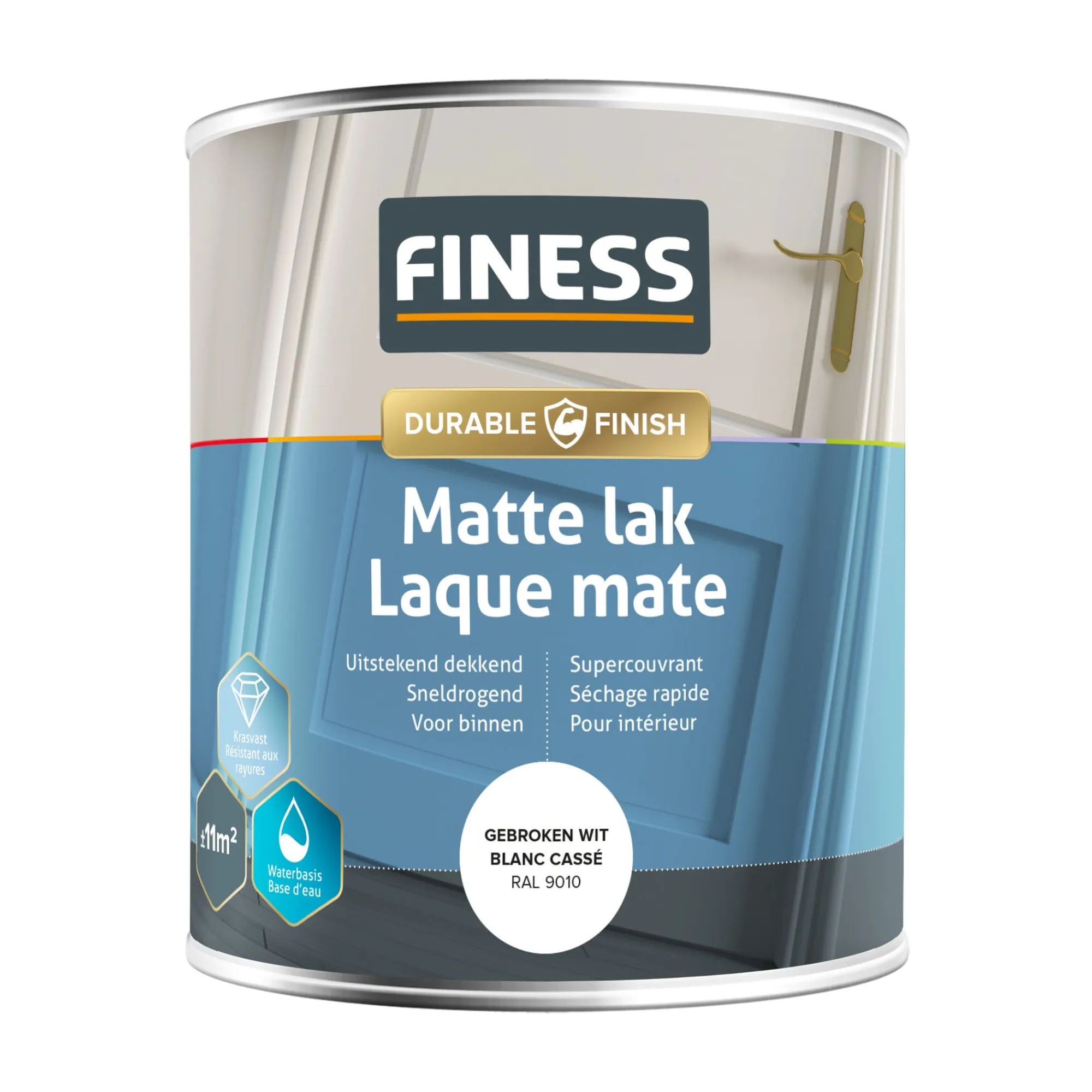 Finess Lakken>Lak waterb mat g.wit 14205 750ml