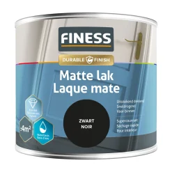 Finess Lakken>Lak waterb mat zwart 1428 250ml