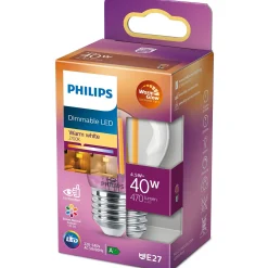 Philips Binnenverlichting>Lamp LED bol deco dimbaar 40W E27