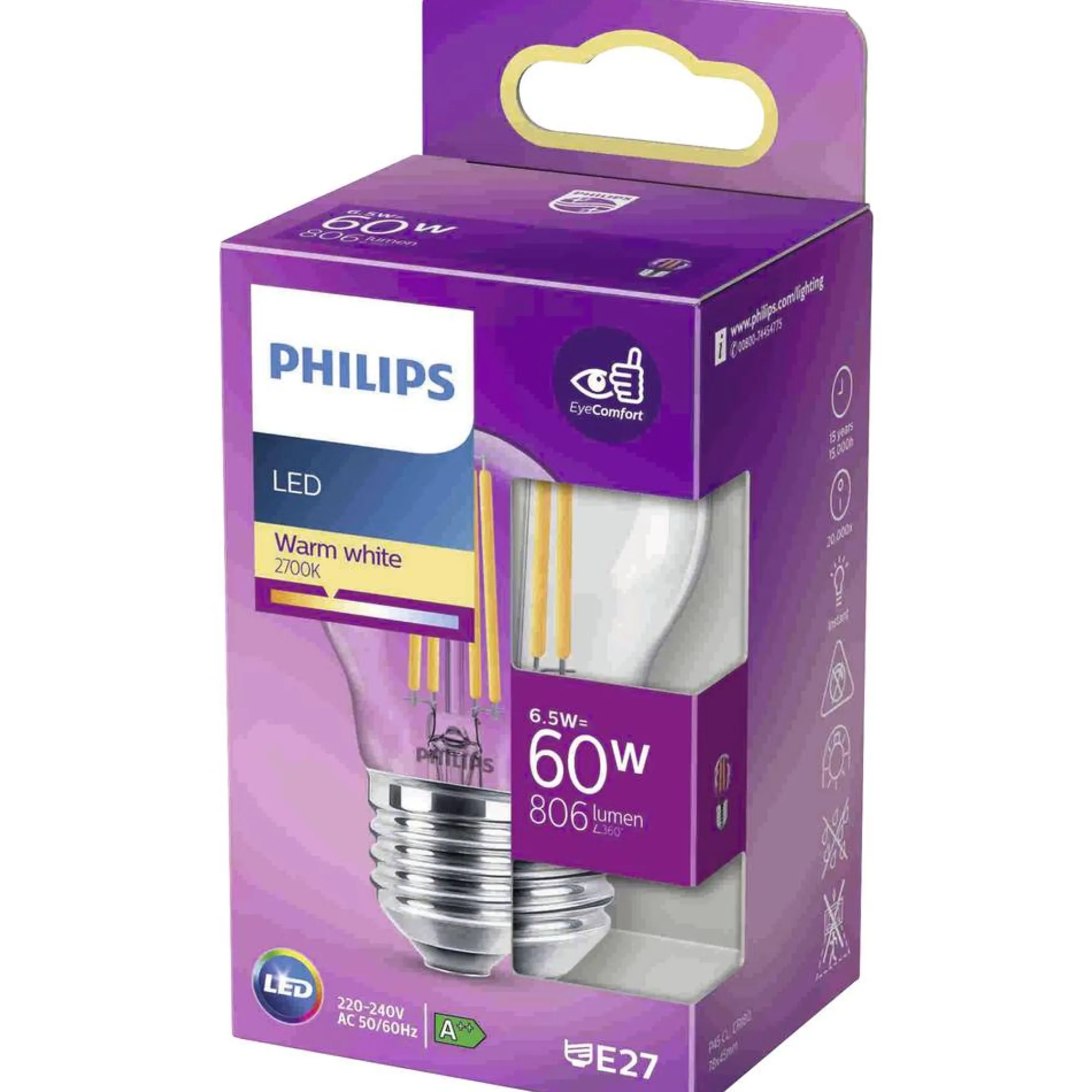 Philips Binnenverlichting>Lamp LED bol 60W E27