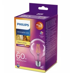 Philips Binnenverlichting>Lamp LED globe dimbaar 60W E27