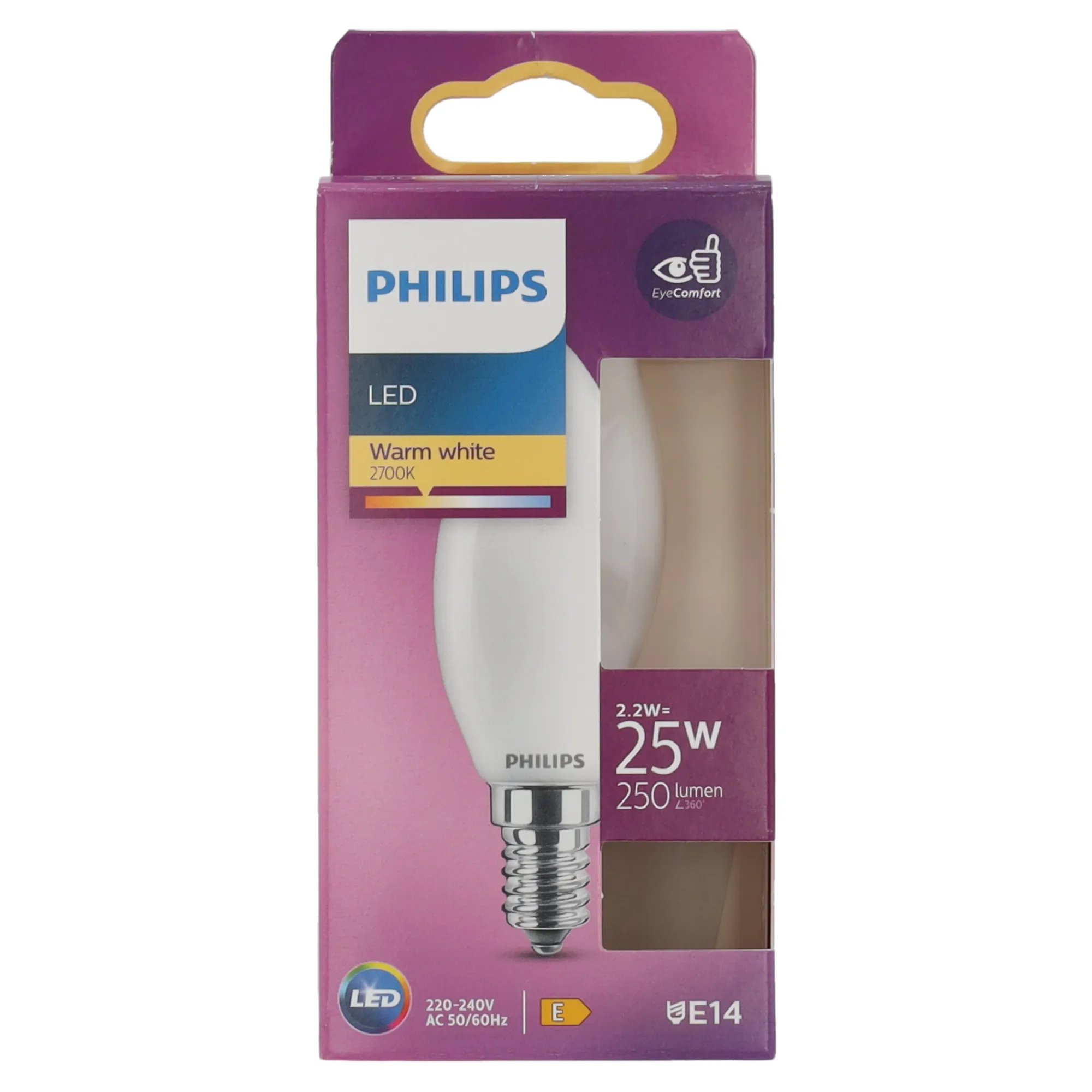 Philips Bouwlampen>Lamp LED kaars mat 25W E14