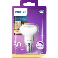 Philips Binnenverlichting>Lamp LED spot dimbaar 60W E14