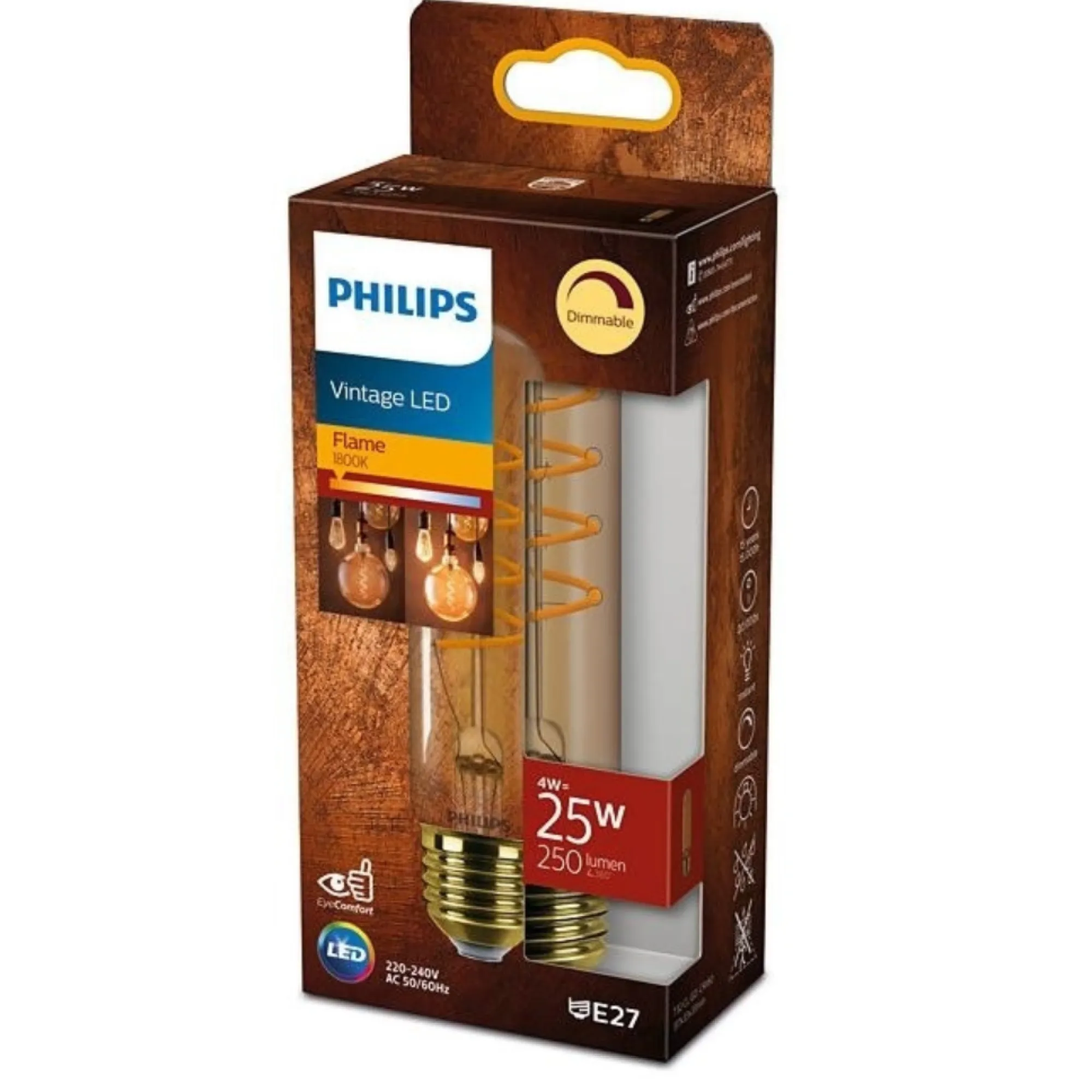 Philips Binnenverlichting>Lamp LED staaf met spiraal dimbaar Vintage 25W E27