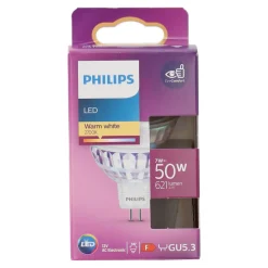 Philips Bouwlampen>Lamp LED 50W glas MR16 12V