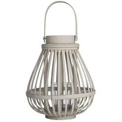 Gusta Woondecoratie>Lantaarn bamboe 22 cm Taupe