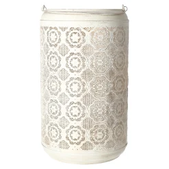 O'malley Woondecoratie>Lantaarn Irvillac wit goud 23 x 42 cm