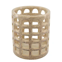 Natural Collections Woondecoratie>Lantaarn keram bruin 17 x 20 cm