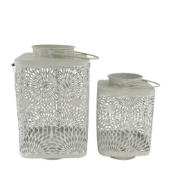 Natural Collections Woondecoratie>Lantaarn metaal grijs 19 x 19 x 33 cm