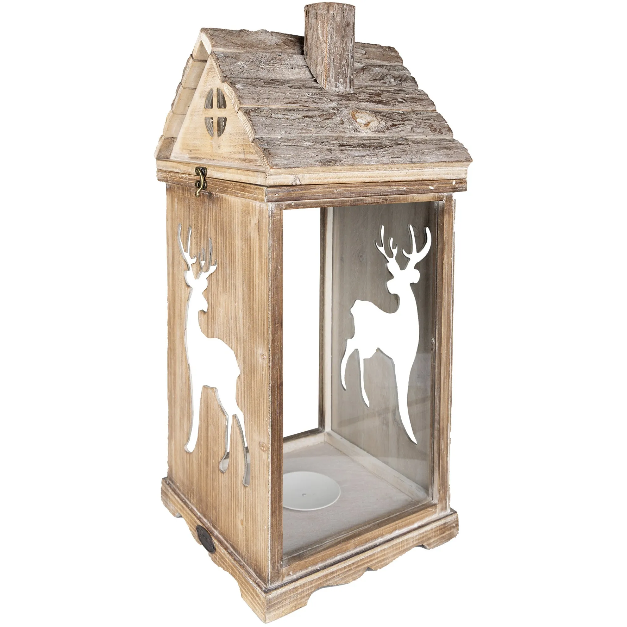 O'malley Kerstdecoratie>Lantaarn rendier 15x33cm