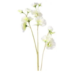 Decoris Kunstplanten En Kunstbloemen>Lathyrus op steel wit 60 cm