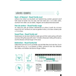 Horti Tops Moestuin>Lathyrus Royal Family rood
