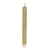 O'malley Kaarsen>LED dinerkaars ribbel 25 cm goud