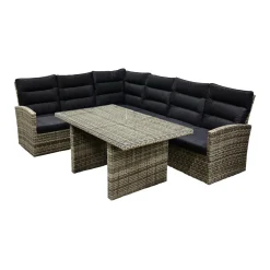 Bois le Duc Loungesets>Loungeset antonio Lunar grey met kussen