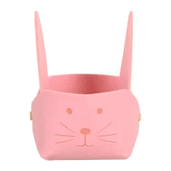 Pasen|Woondecoratie>Mand konijn 19cm roze