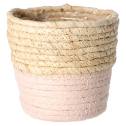 Woondecoratie>Mand Rachel rond roze 12 x 12 cm