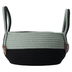 Woondecoratie>Mand Vertain 27 cm groen/zwart