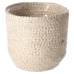 Woondecoratie>Mand wit 14 x 14 cm