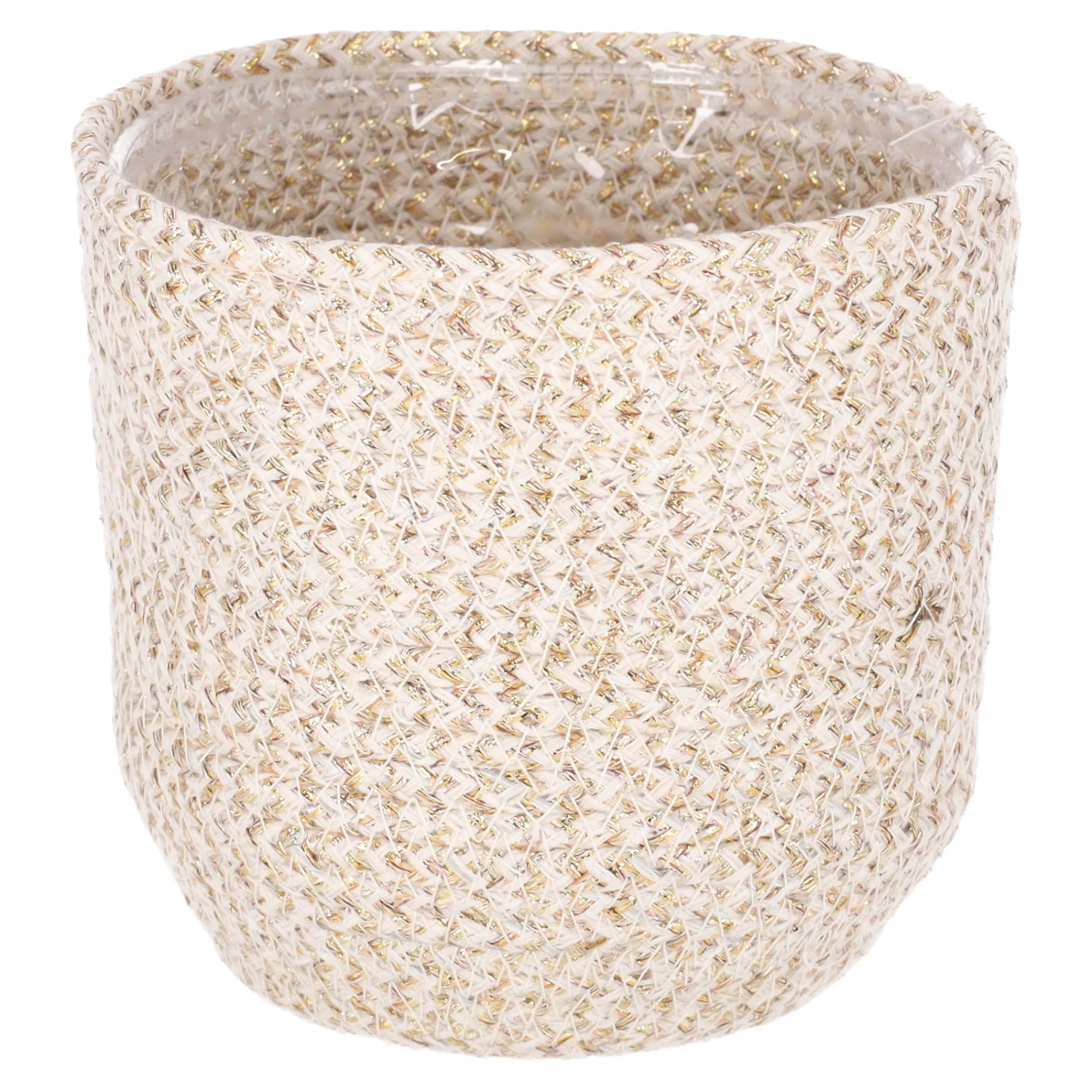 Woondecoratie>Mand wit 18 x 18 cm