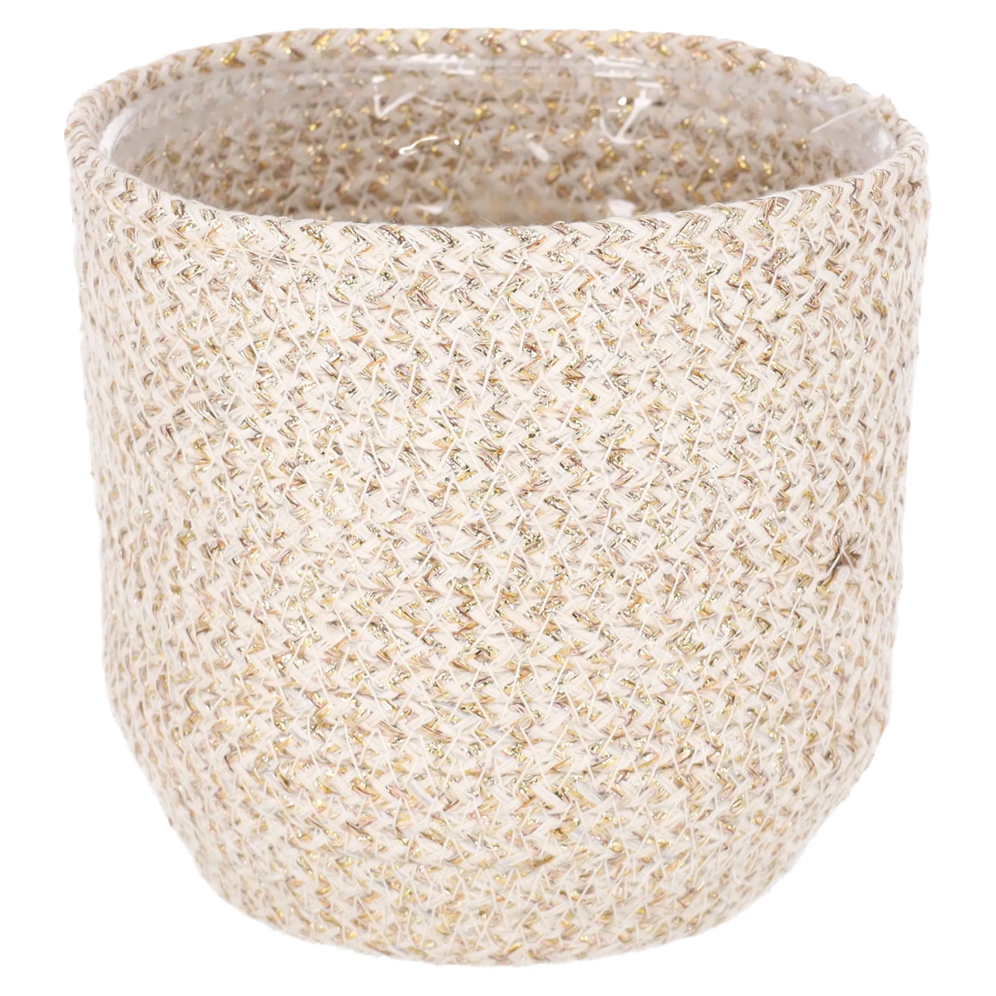 Woondecoratie>Mand wit 16 x 16 cm